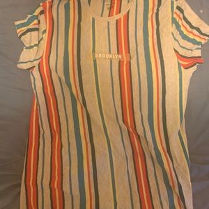 X-large. Stripe shirt with Brooklyn logo $9.00